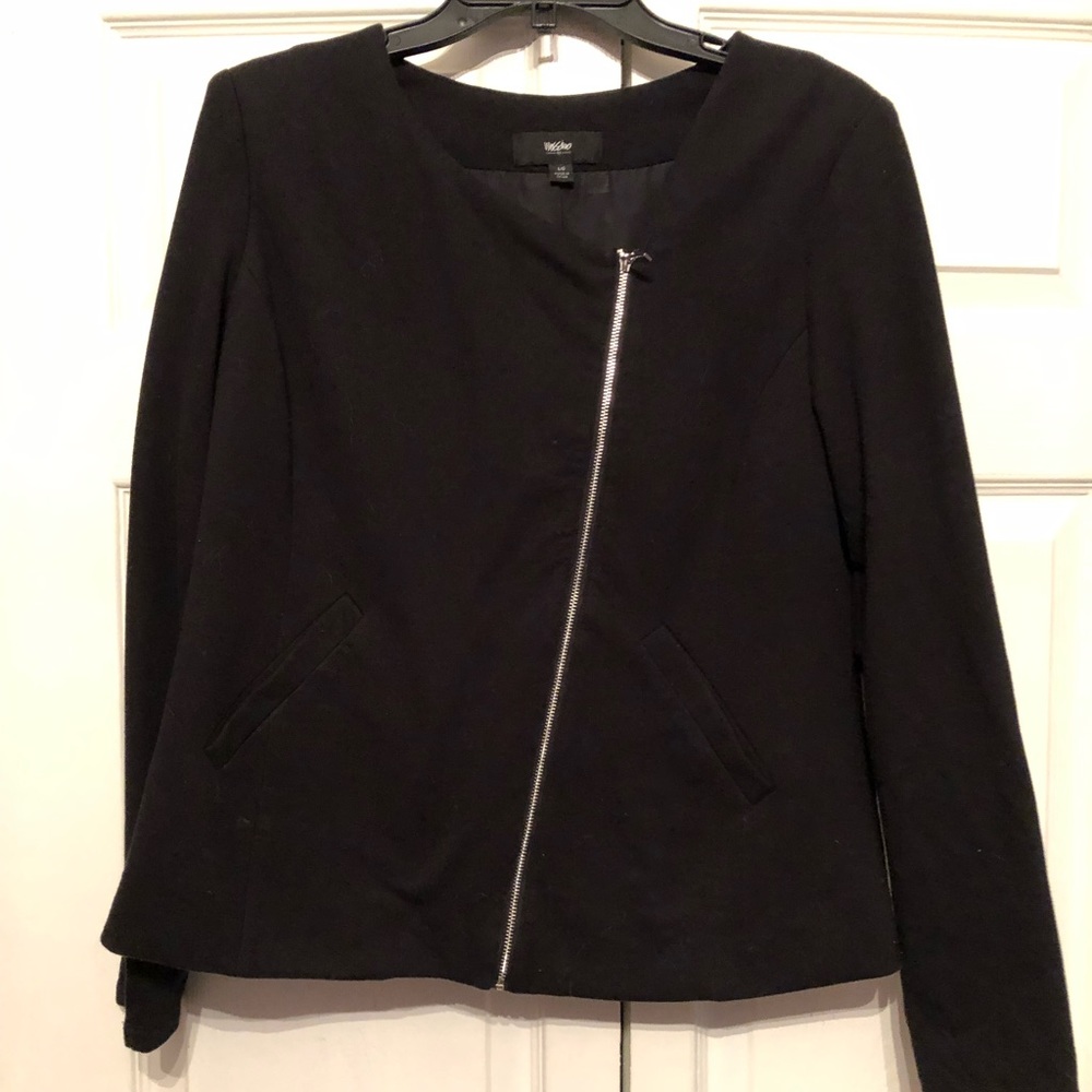 Black Asymmetrical Zip Jacket